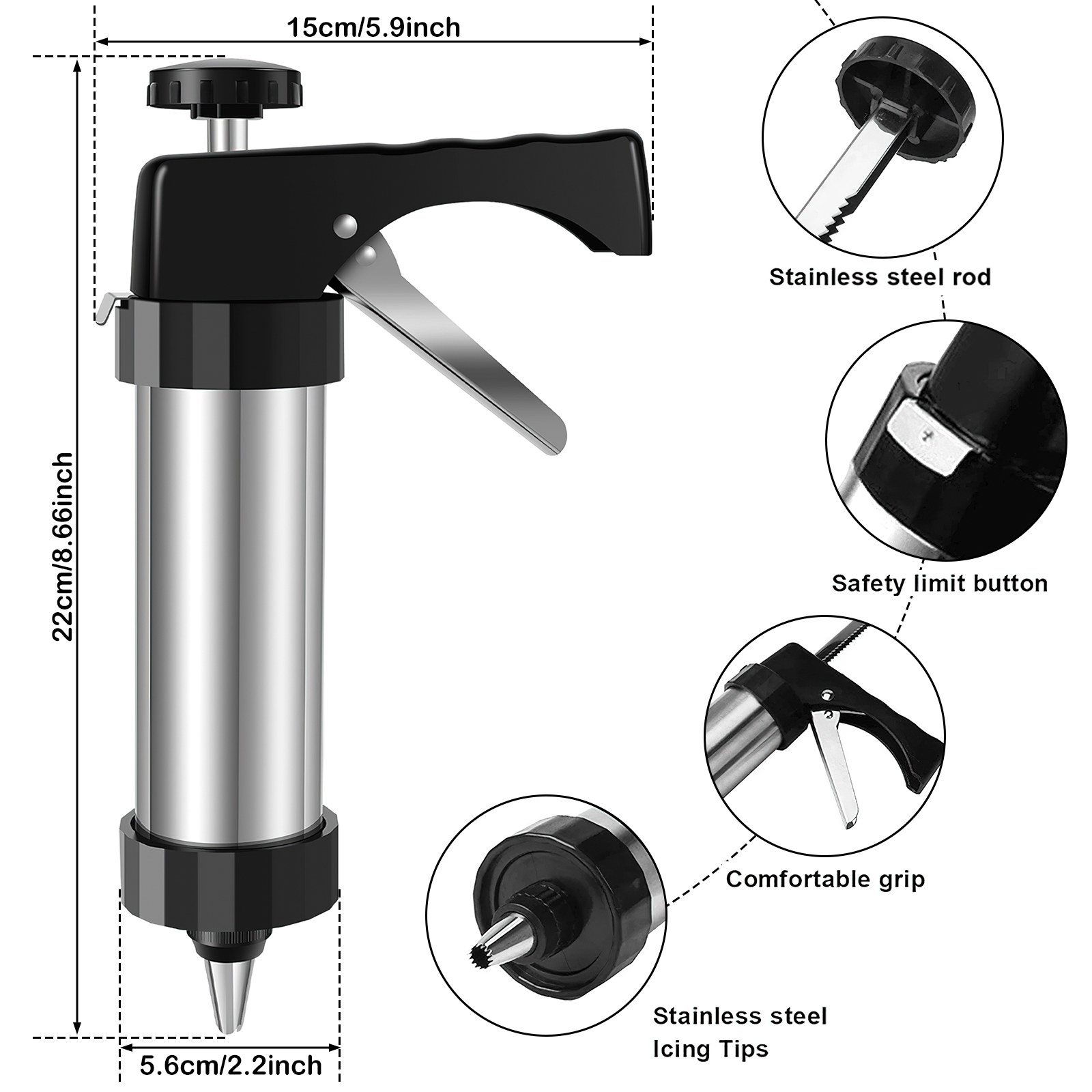 Cookie Maker Machine Stainless - Churros Maker Gun avaliação e preço