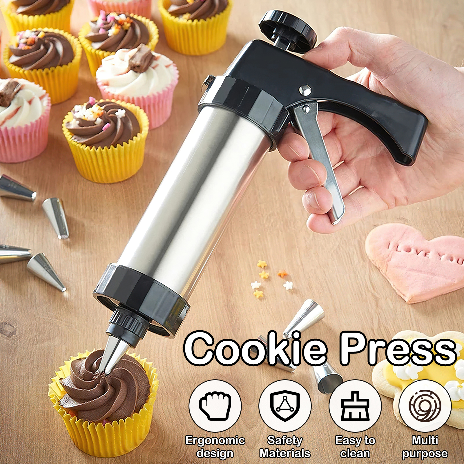 Cookie Maker Machine Stainless - Churros Maker Gun avaliação e preço
