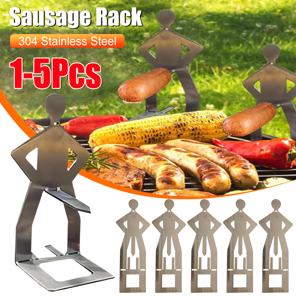 5-1PCS BBQ Sausage Holder Stai - Hot Dog Press avaliação e preço