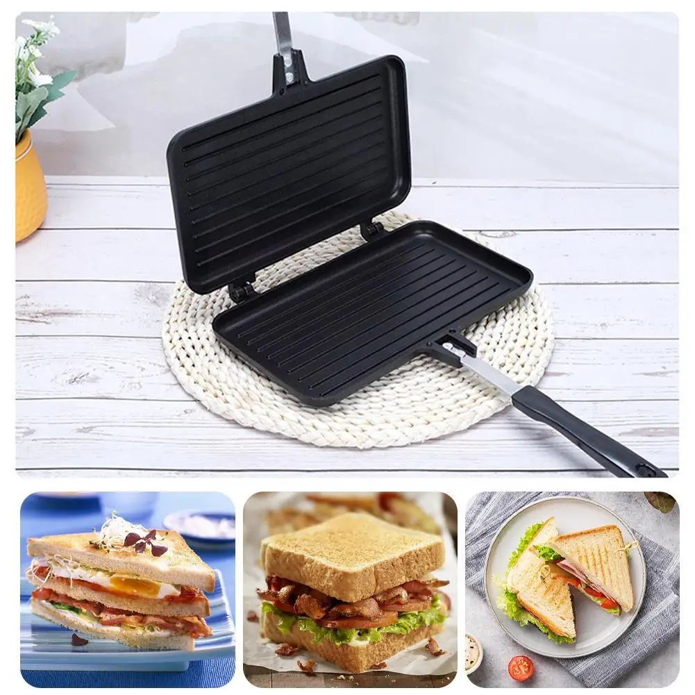 Double-Sided Frying Pan Non-St - Mini Pancake Griddle avaliação e preço