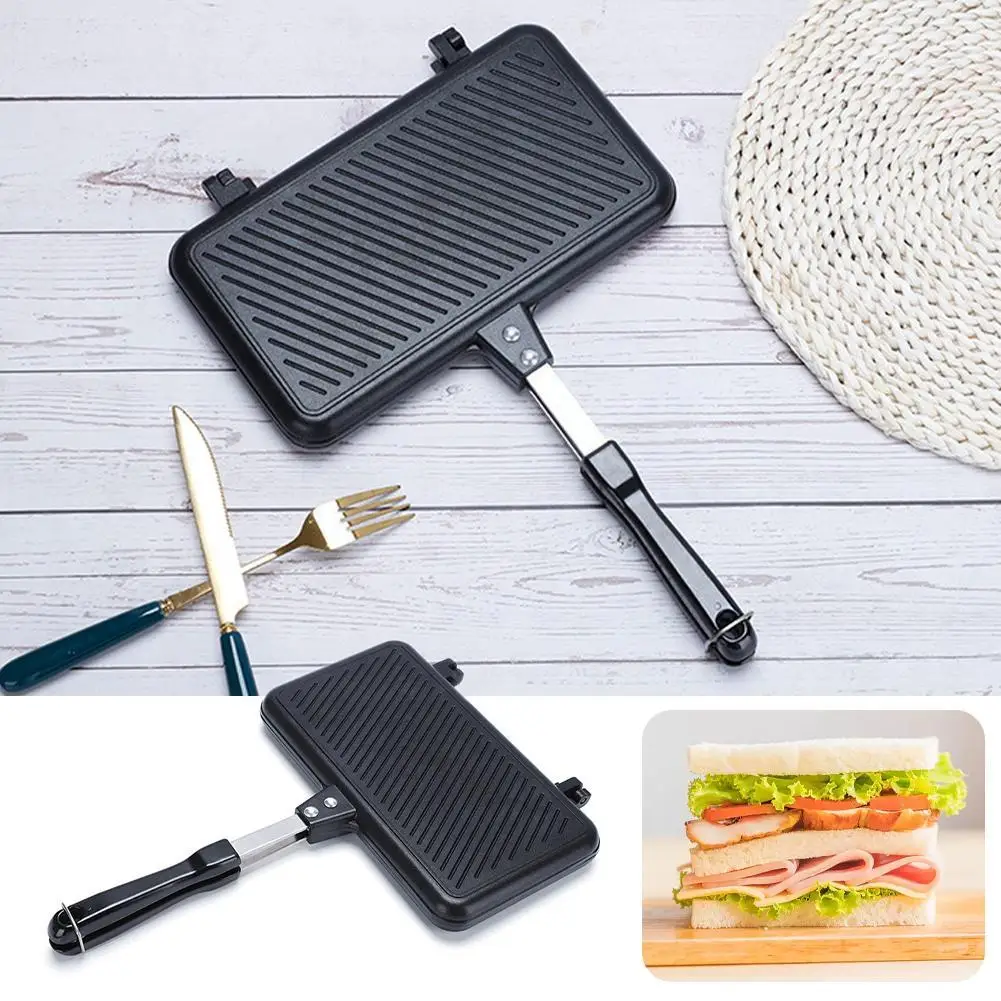 Double-Sided Frying Pan Non-St - Mini Pancake Griddle avaliação e preço