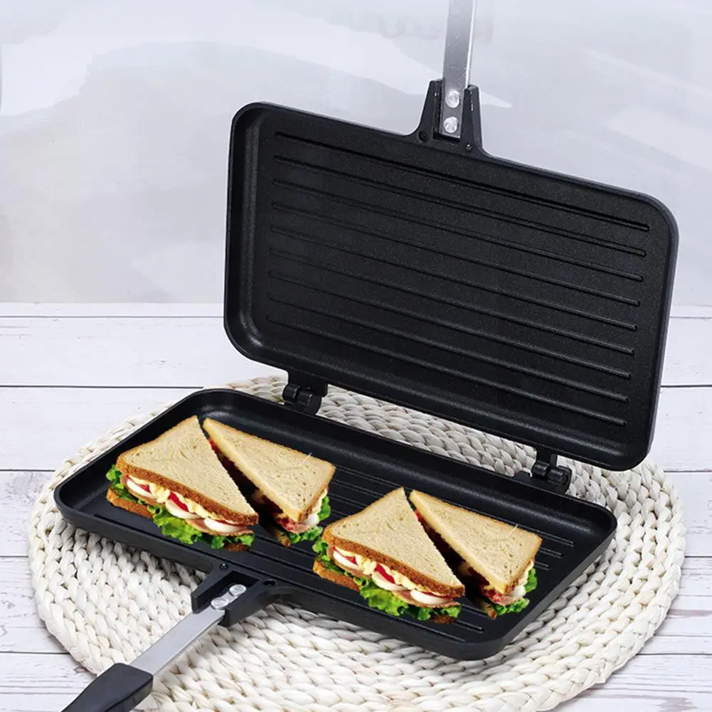 Double-Sided Frying Pan Non-St - Mini Pancake Griddle avaliação e preço