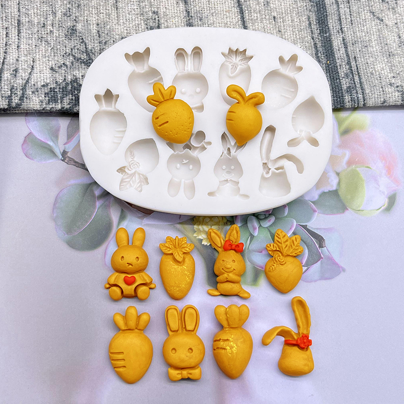 Easter Bunny Rabbit Radish Sil - Bunny Cake Mold avaliação e preço