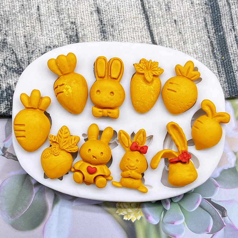Easter Bunny Rabbit Radish Sil - Bunny Cake Mold avaliação e preço