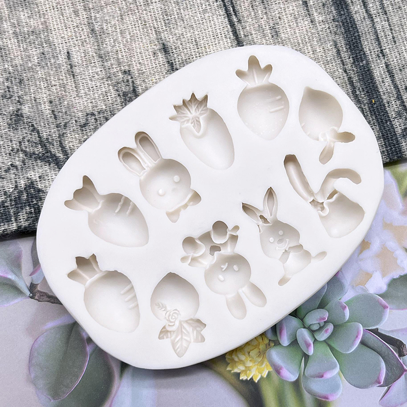 Easter Bunny Rabbit Radish Sil - Bunny Cake Mold avaliação e preço