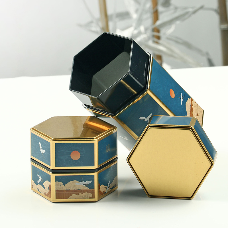 Creative Hexagonal Teapot Tin  - Cast Iron Corn avaliação e preço