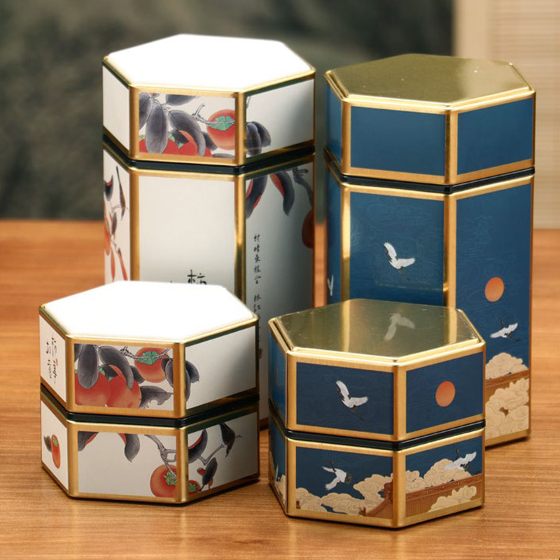 Creative Hexagonal Teapot Tin  - Cast Iron Corn avaliação e preço