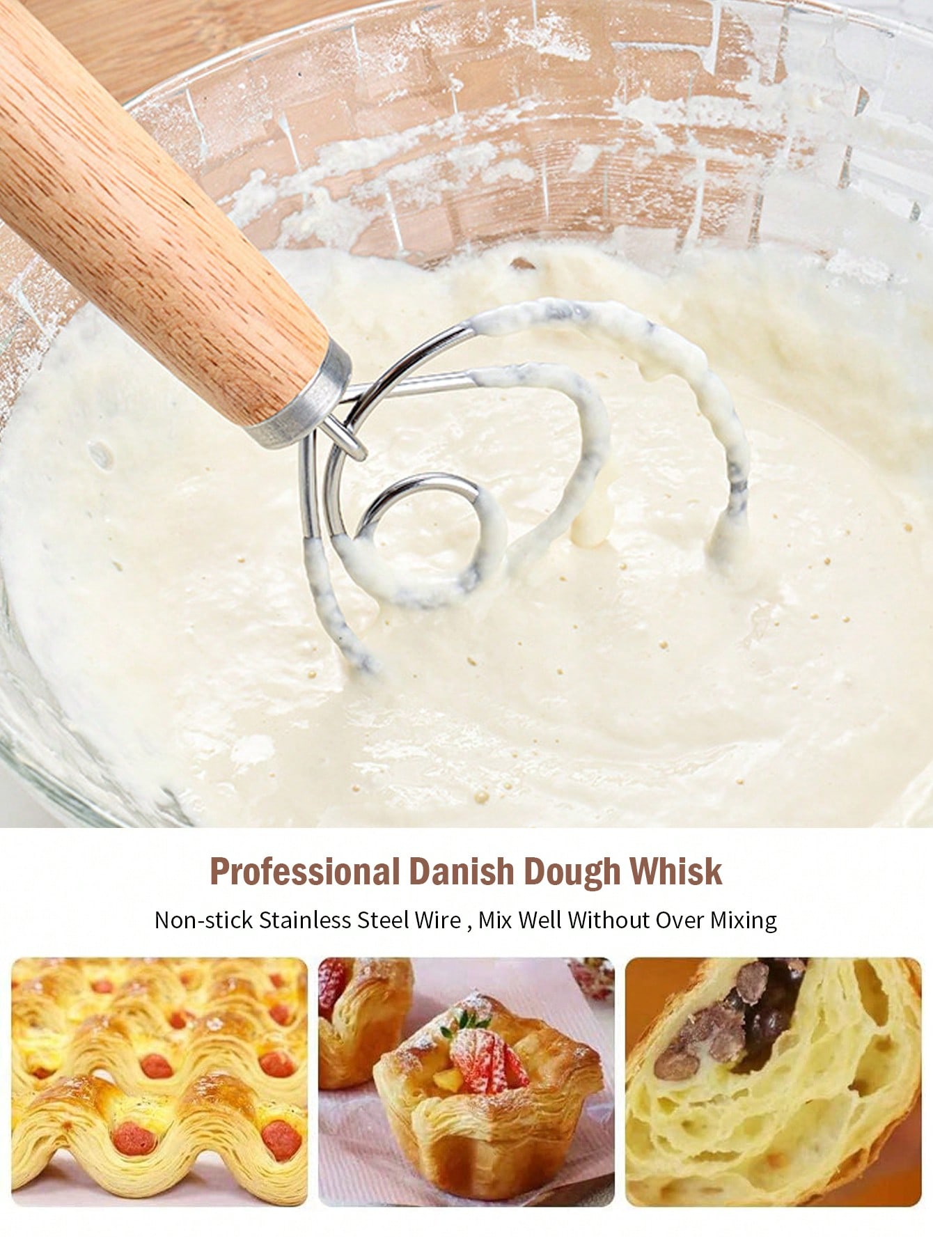 Danish Dough Whisk Stainless S - Danish Pancake Pan avaliação e preço