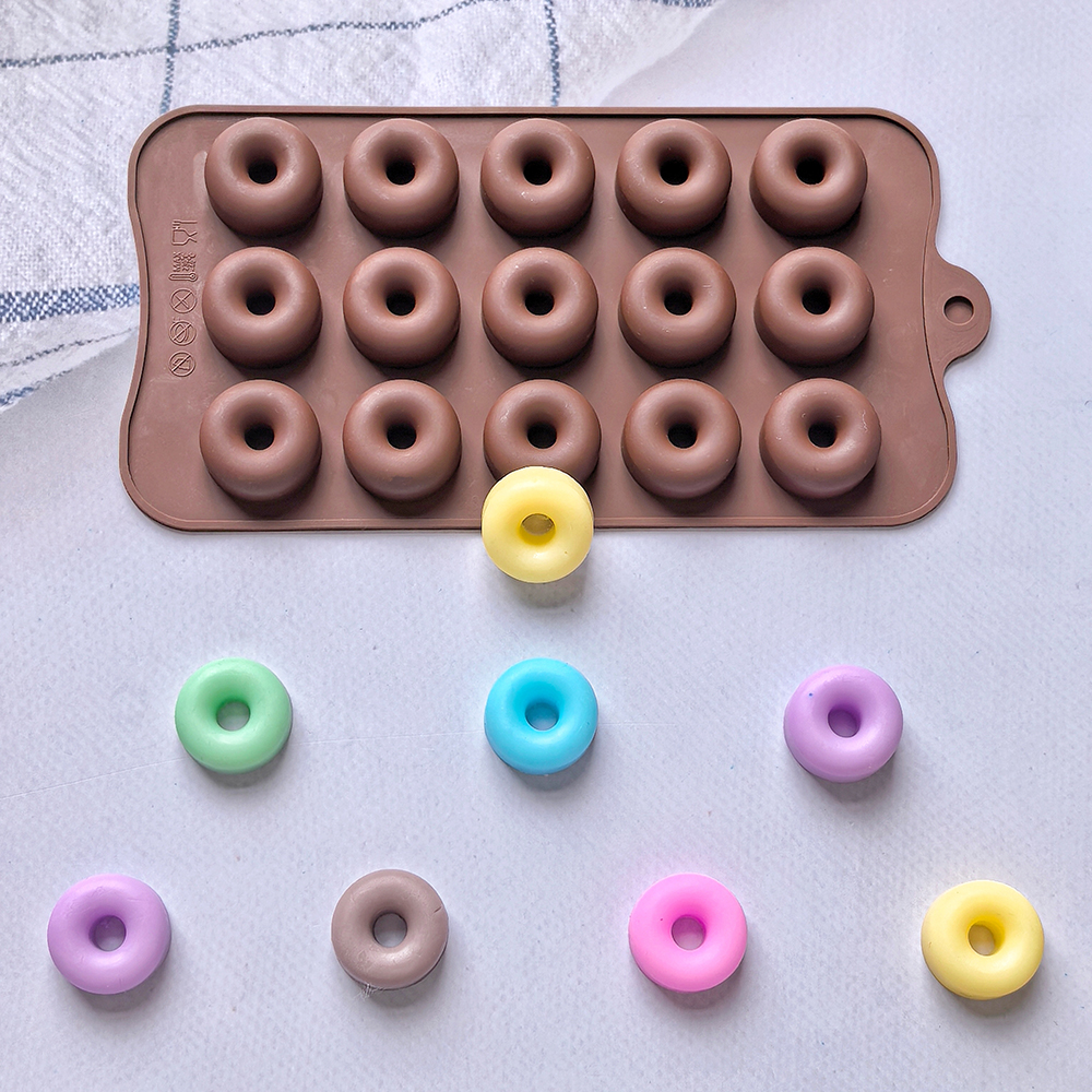 1pc 15 hole donut shaped DIY n - Donut Mold Silicone avaliação e preço