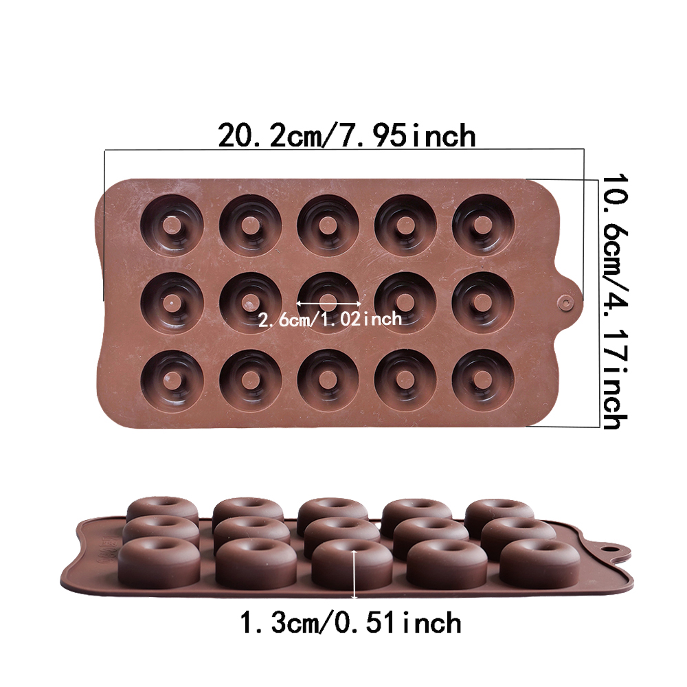 1pc 15 hole donut shaped DIY n - Donut Mold Silicone avaliação e preço