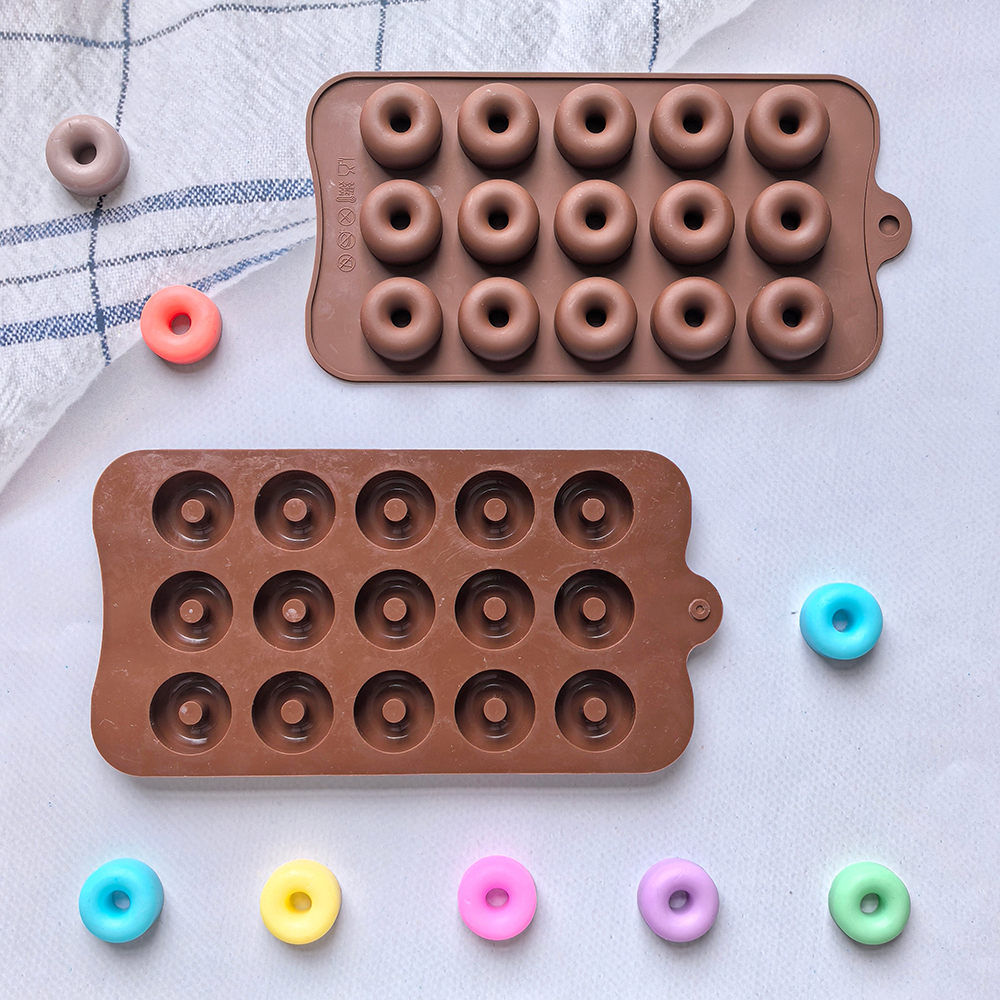1pc 15 hole donut shaped DIY n - Donut Mold Silicone avaliação e preço