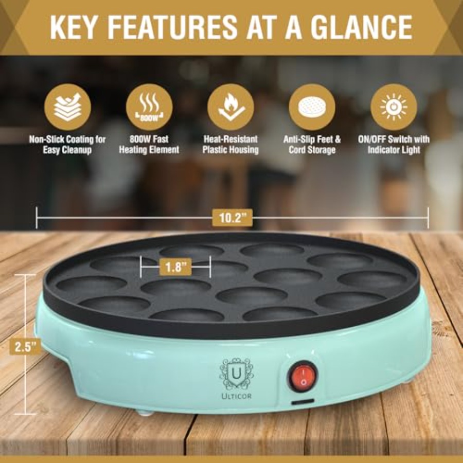Mini Pancake Maker 14-Hole Ele - Mini Pancake Griddle avaliação e preço