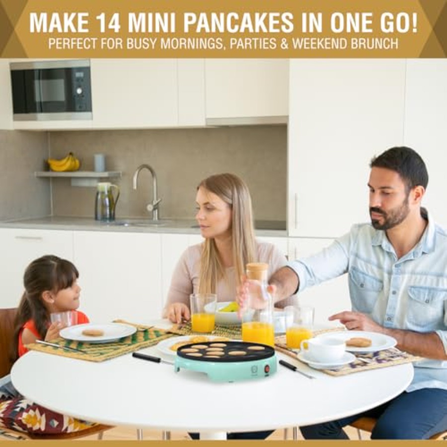 Mini Pancake Maker 14-Hole Ele - Mini Pancake Griddle avaliação e preço