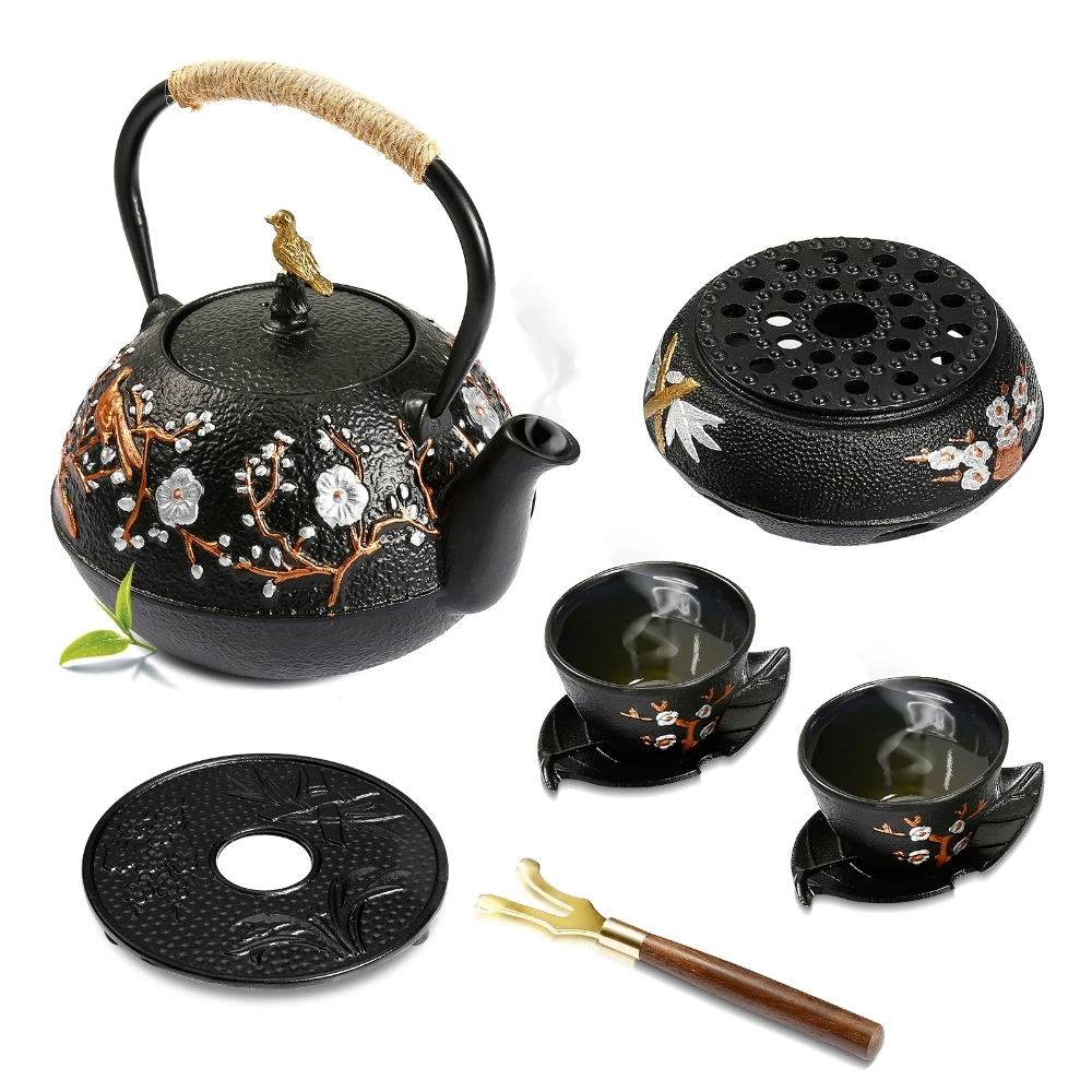 Cast Iron Teapot Set with Alco - Cast Iron Corn avaliação e preço