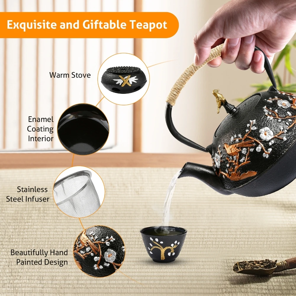 Cast Iron Teapot Set with Alco - Cast Iron Corn avaliação e preço