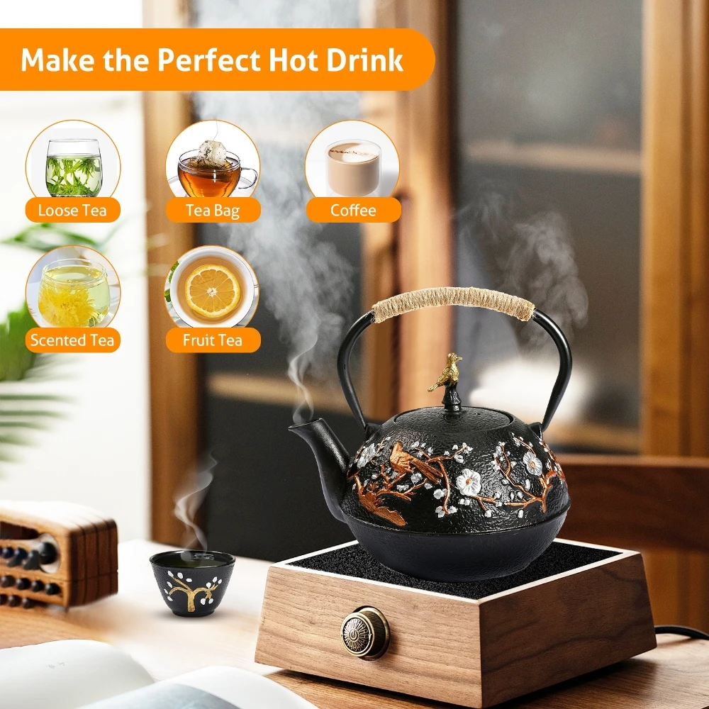 Cast Iron Teapot Set with Alco - Cast Iron Corn avaliação e preço