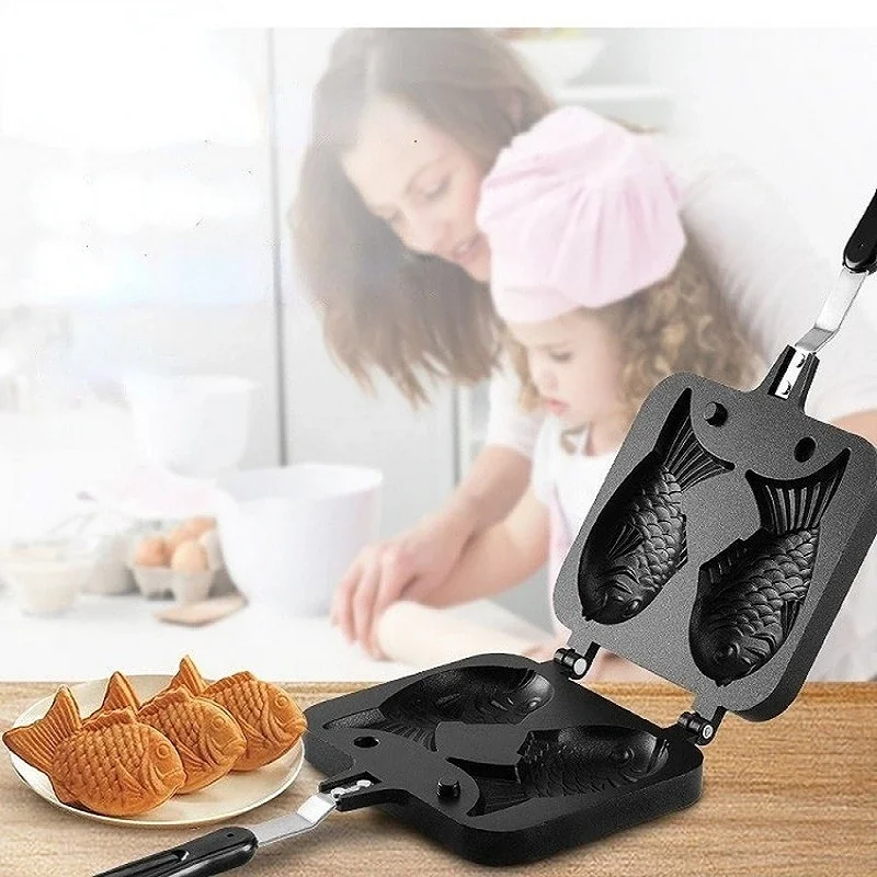Kitchen Japanese Taiyaki Doubl - Egg Waffle Pan avaliação e preço