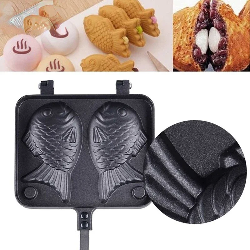 Kitchen Japanese Taiyaki Doubl - Egg Waffle Pan avaliação e preço