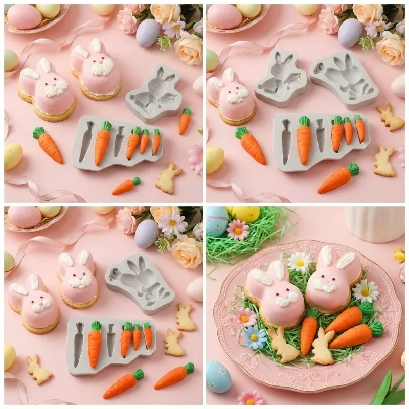 Latest Models 3Pcs Easter Bunn - Bunny Cake Mold avaliação e preço