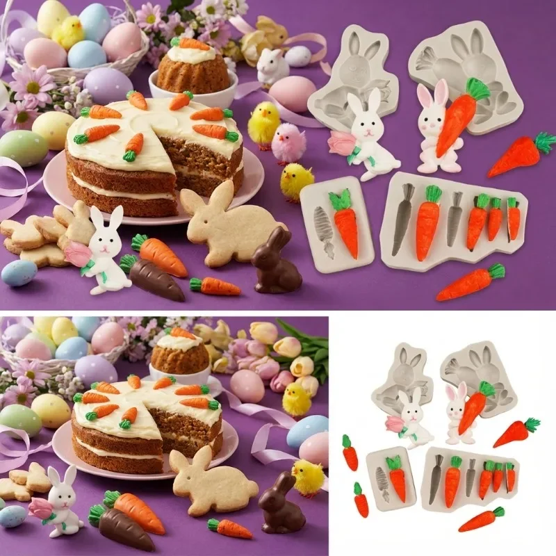 Latest Models 3Pcs Easter Bunn - Bunny Cake Mold avaliação e preço