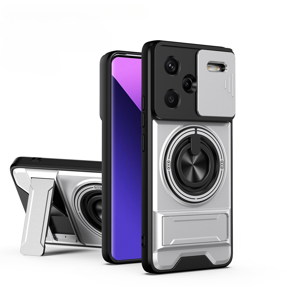 Lens Slide Camera Phone Case f - Taco Stand Holder avaliação e preço