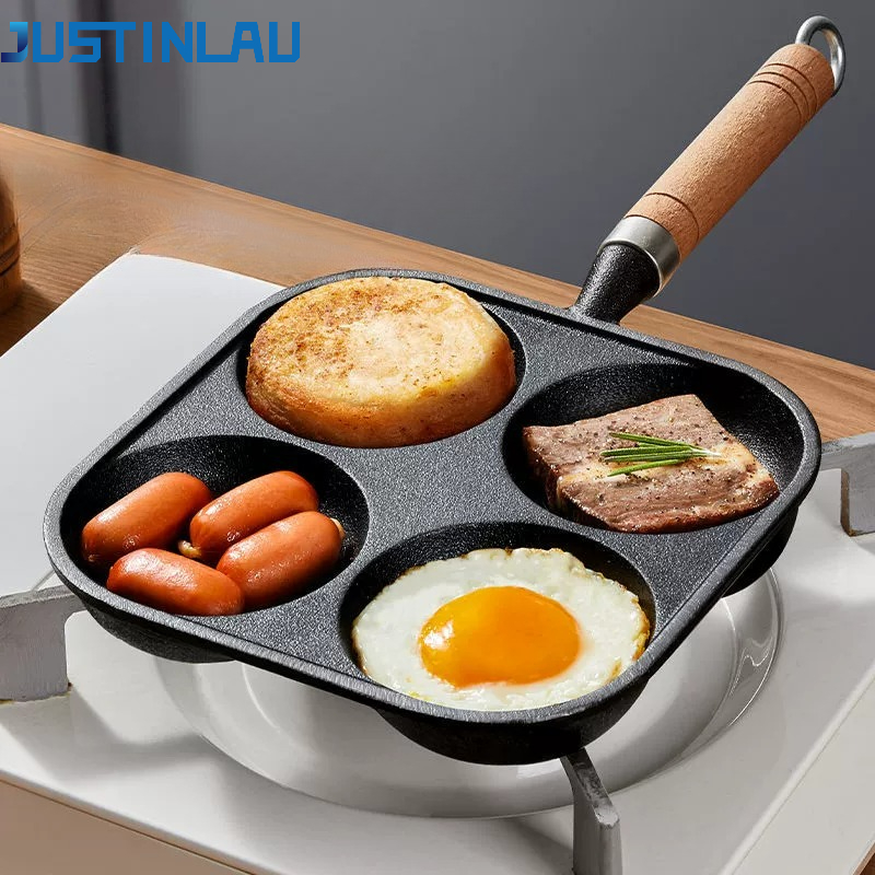 JUSTINLAU 2/4-Hole Omelette Po - Mini Pancake Griddle avaliação e preço