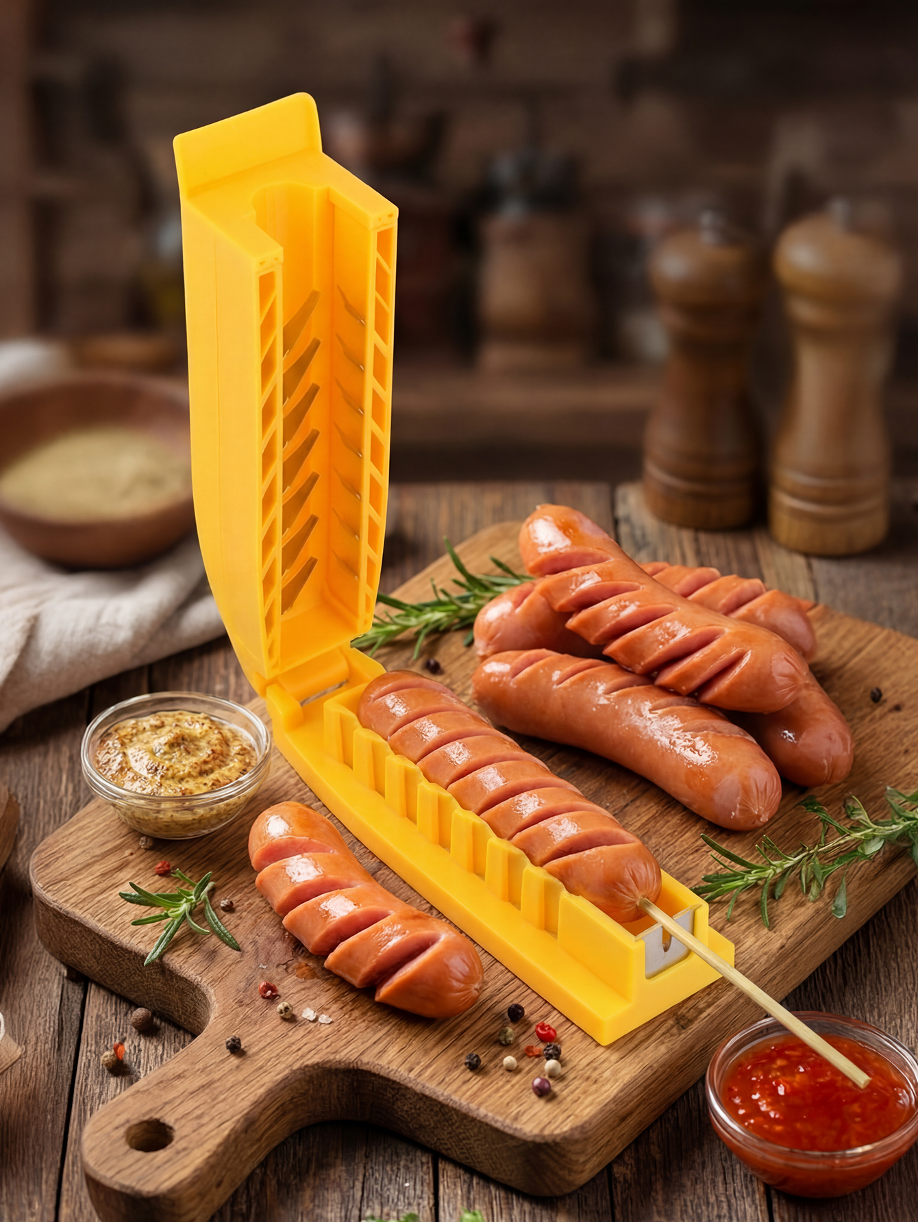 Manual Sausage Slicing Tool Re - Hot Dog Press avaliação e preço