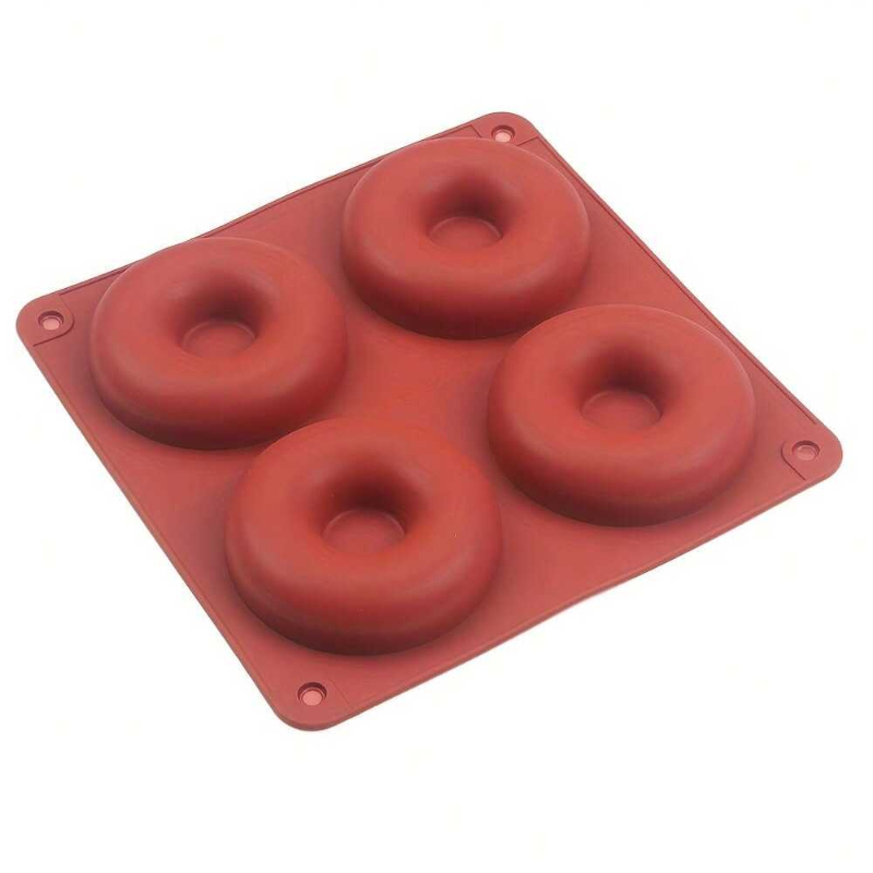 1PC 4 Holes Donut Silicone Mol - Donut Mold Silicone avaliação e preço