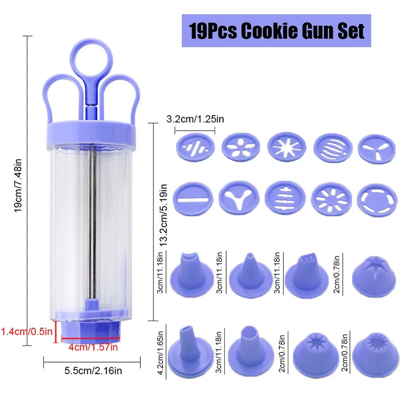 BOZZH DIY Manual Cookie Press  - Churros Maker Gun avaliação e preço