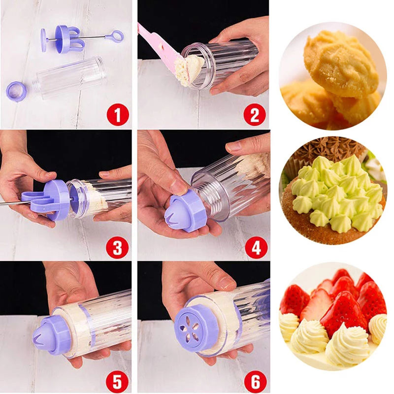 BOZZH DIY Manual Cookie Press  - Churros Maker Gun avaliação e preço