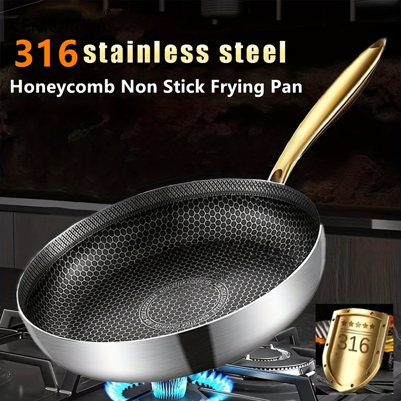 316 Stainless Steel Frying Pan - Danish Pancake Pan avaliação e preço