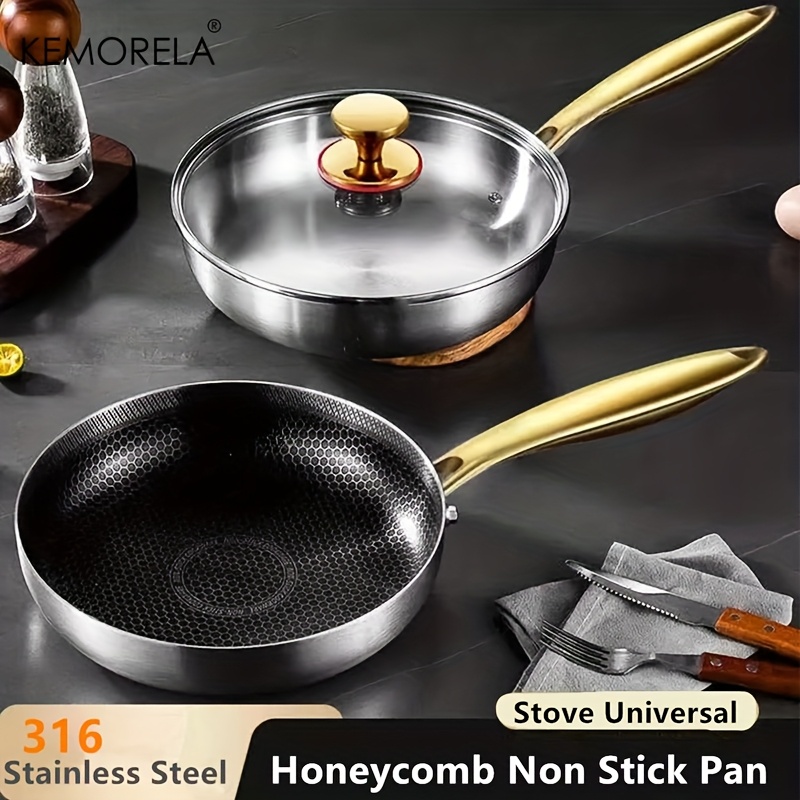 316 Stainless Steel Frying Pan - Danish Pancake Pan avaliação e preço