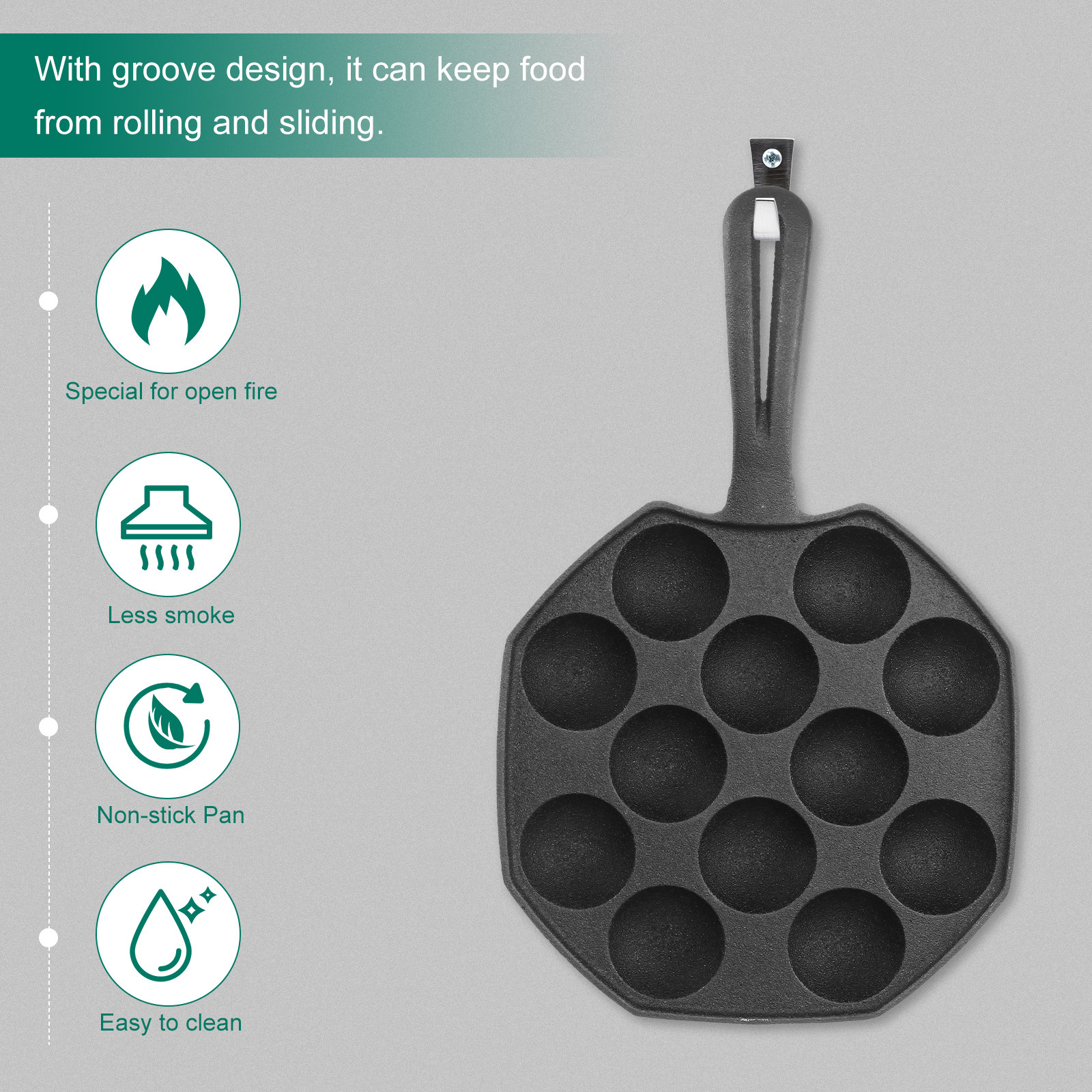 Takoyaki Pan 12 Molds Cast Iro - Takoyaki Grill Plate avaliação e preço