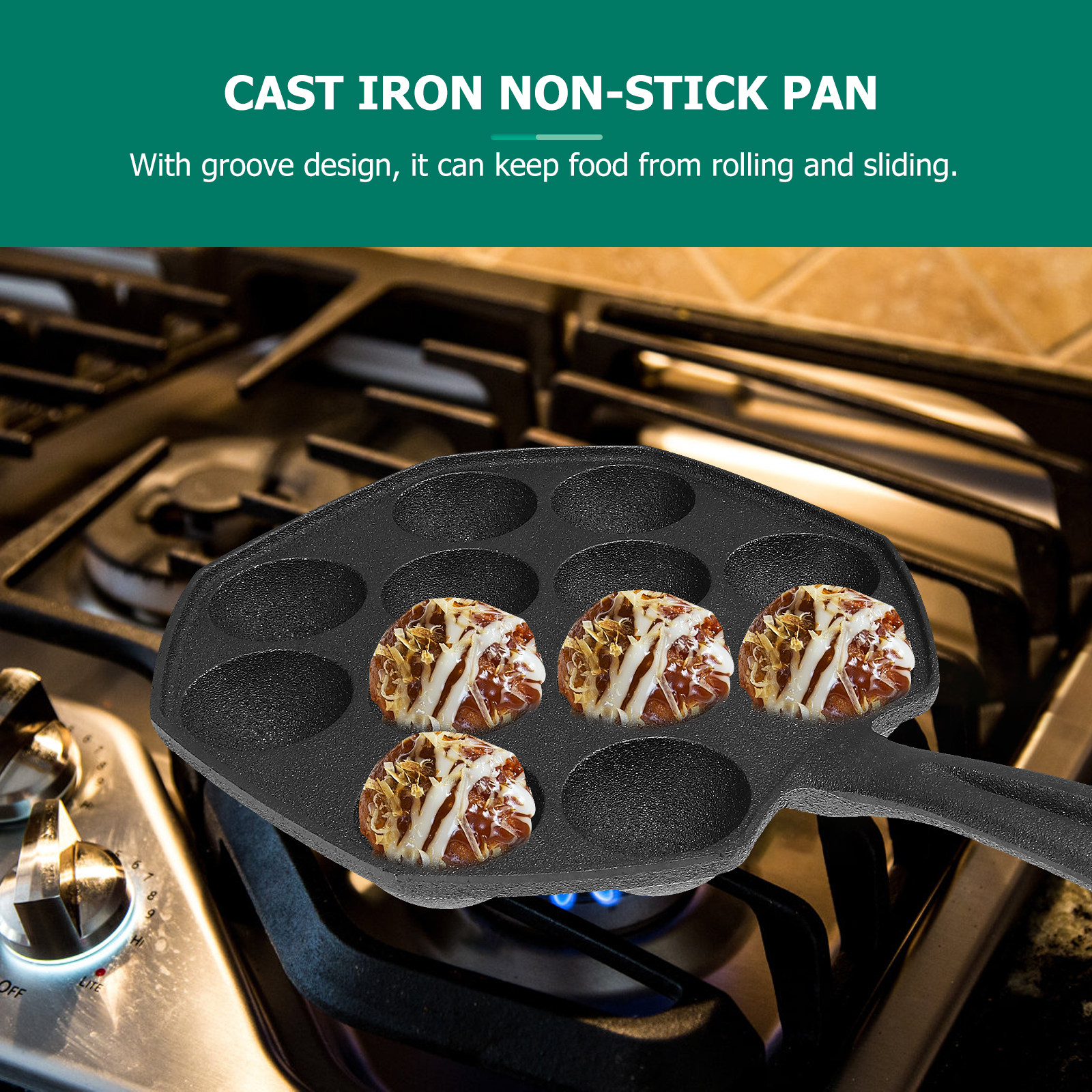 Takoyaki Pan 12 Molds Cast Iro - Takoyaki Grill Plate avaliação e preço