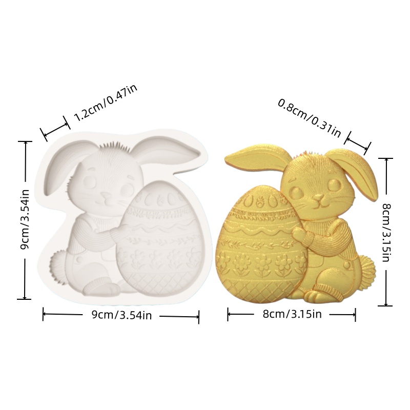 Easter Egg-Holding Bunny Silic - Bunny Cake Mold avaliação e preço