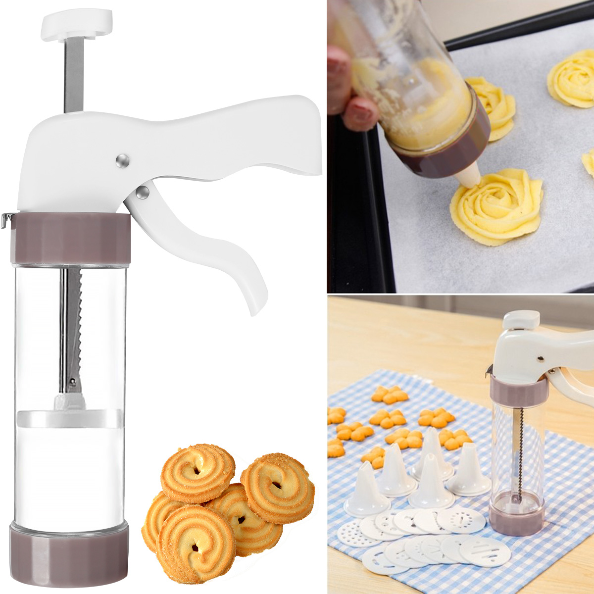 Cookie Press Set Cookie Press  - Churros Maker Gun avaliação e preço