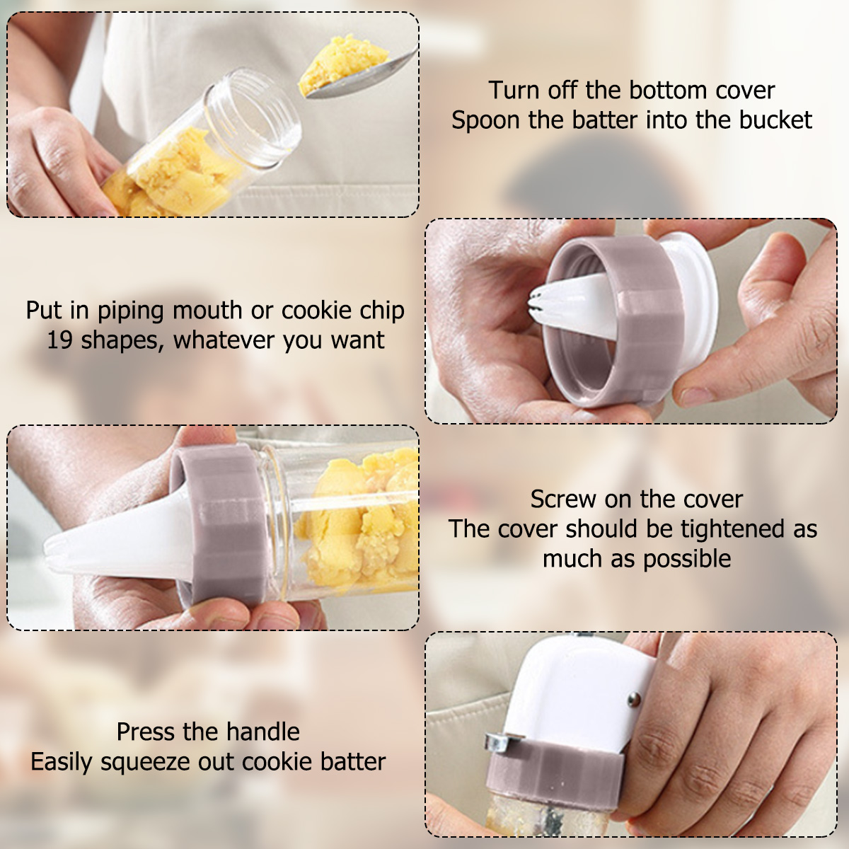 Cookie Press Set Cookie Press  - Churros Maker Gun avaliação e preço