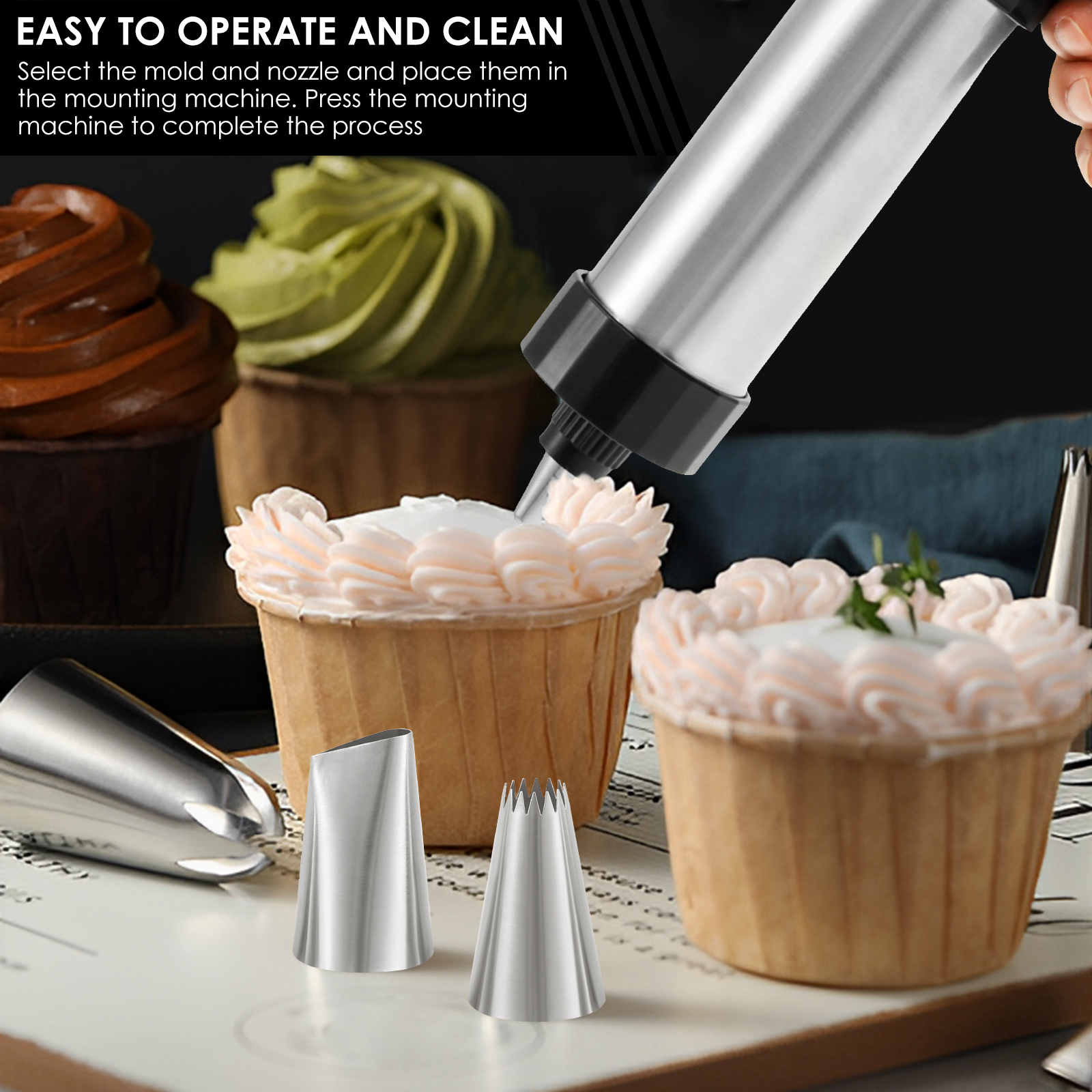 Stainless Steel Cookie Gun Chu - Churros Maker Gun avaliação e preço
